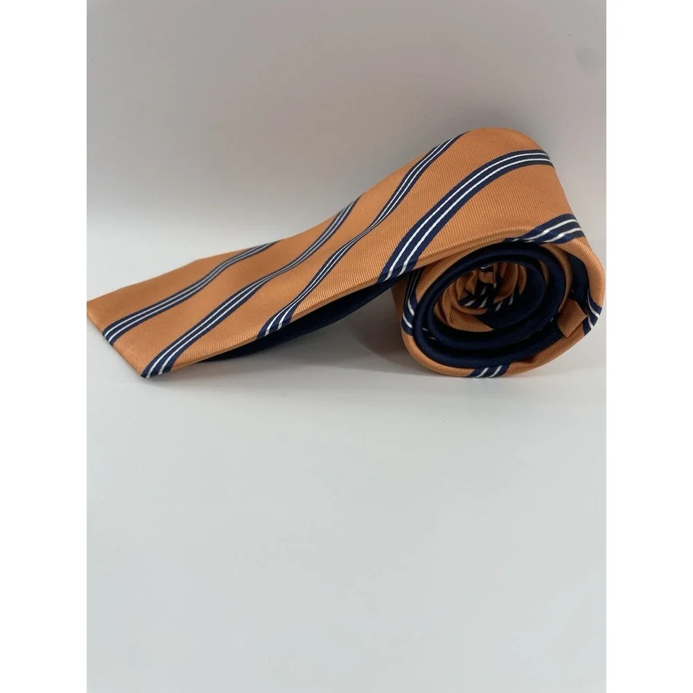 Tommy Hilfiger Orange White Blue Stripe 3.25